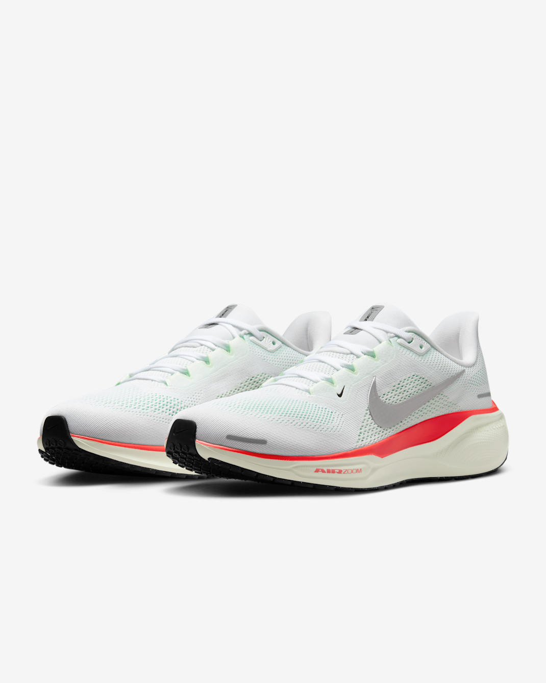 Nike Air Zoom Pegasus 41 (Men) - White/Barely Green/Bright Crimson/Metallic Silver