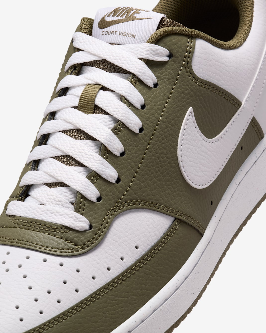 Nike Court Vision Low (Men) - Medium Olive/White