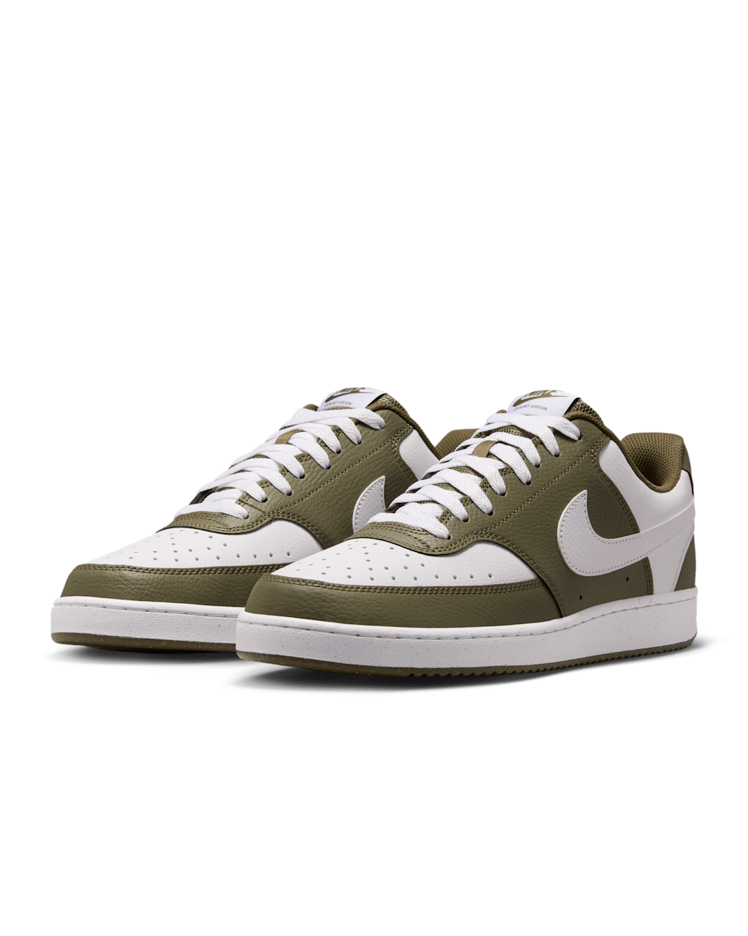 Nike Court Vision Low (Men) - Medium Olive/White