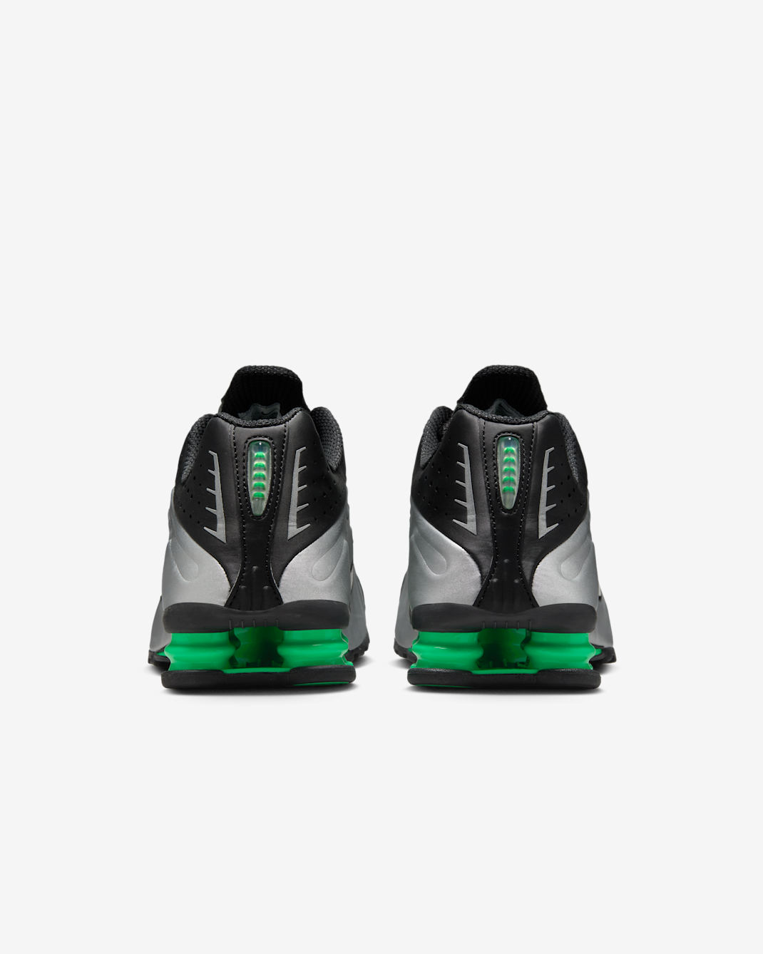 Nike Shox R4 - Metallic Silver/Black/Green Shock/Metallic Silver