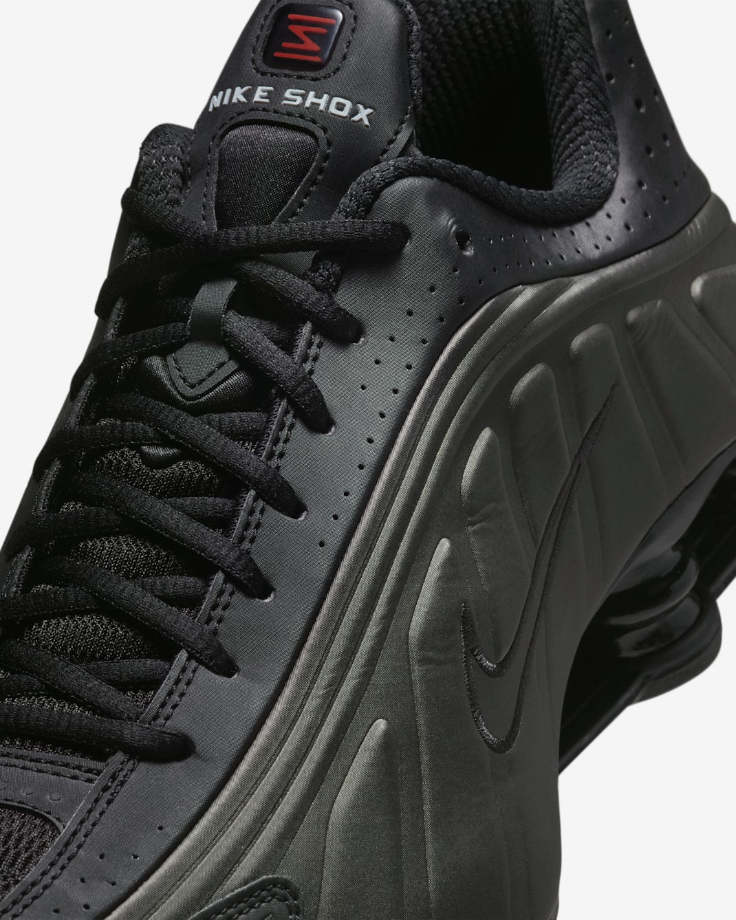 Nike Shox R4 - Black/Black/Bright Crimson/Black