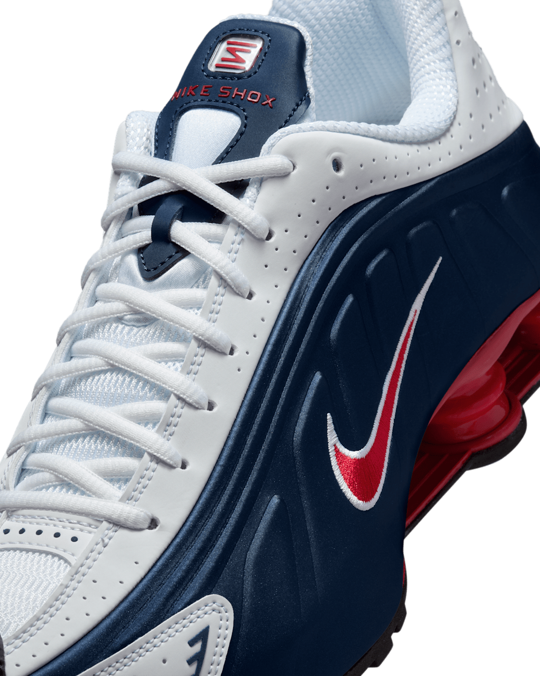 Nike Shox R4 - Midnight Navy/White/Metallic Silver/Gym Red