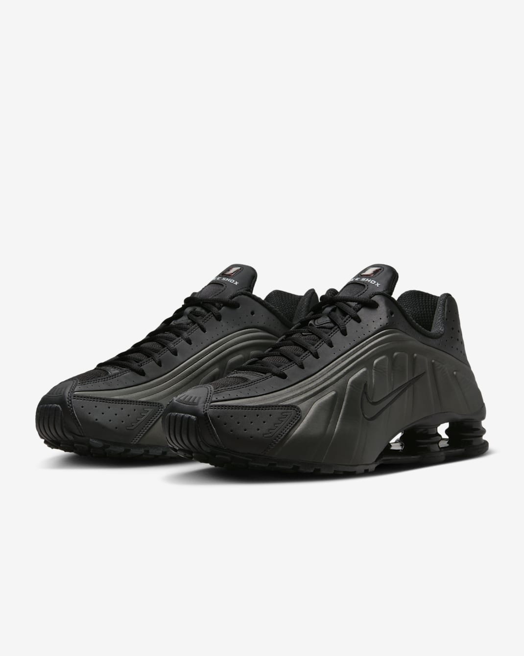 Nike Shox R4 - Black/Black/Bright Crimson/Black