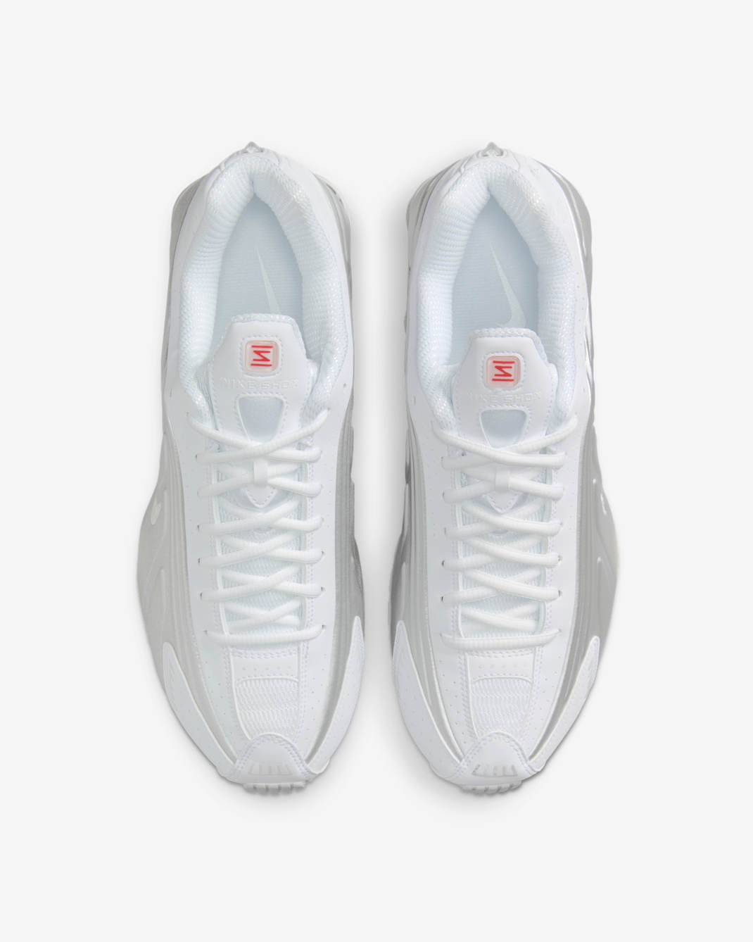 Nike Shox R4 - White/White/Bright Crimson/Metallic Silver