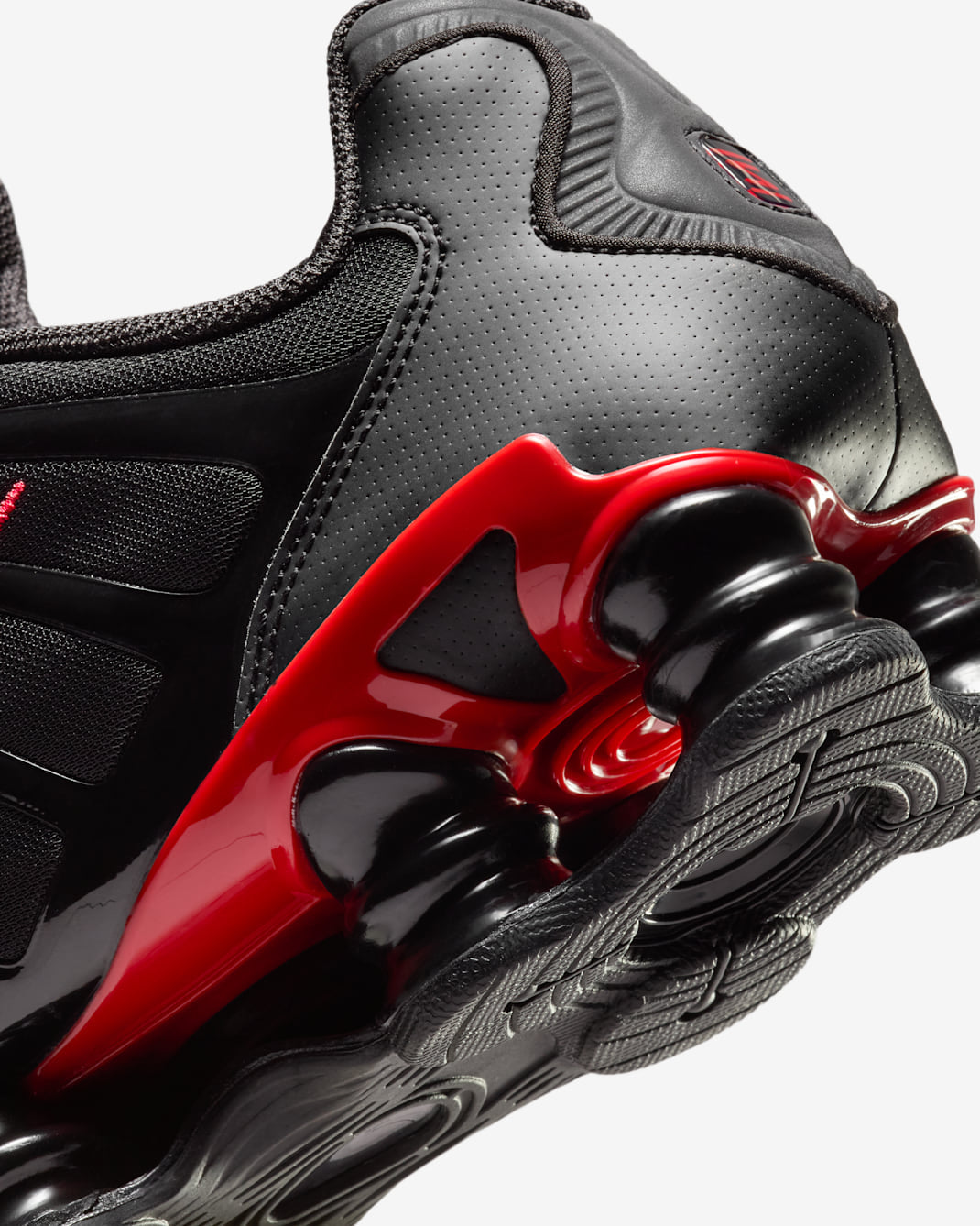 Nike Shox TL Shoes - Black/University Red/Metallic Silver