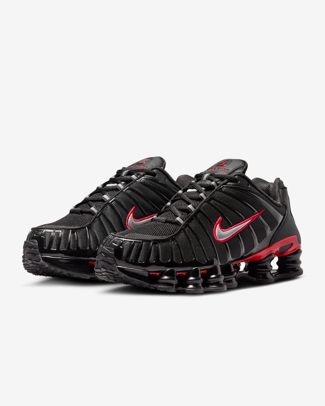 Nike Shox TL Shoes - Black/University Red/Metallic Silver