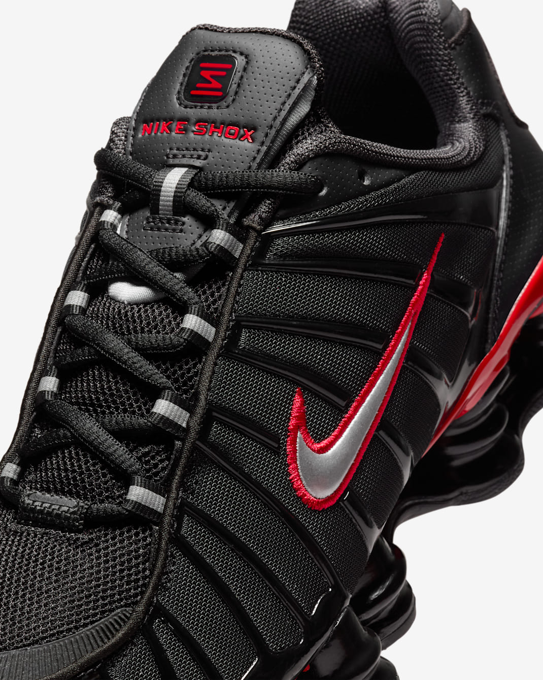 Nike Shox TL Shoes - Black/University Red/Metallic Silver