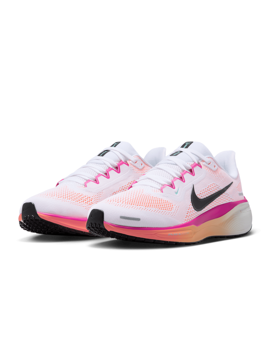 W AIR ZOOM PEGASUS 41 - White/Fire Pink/Orange Pulse/Black - 03