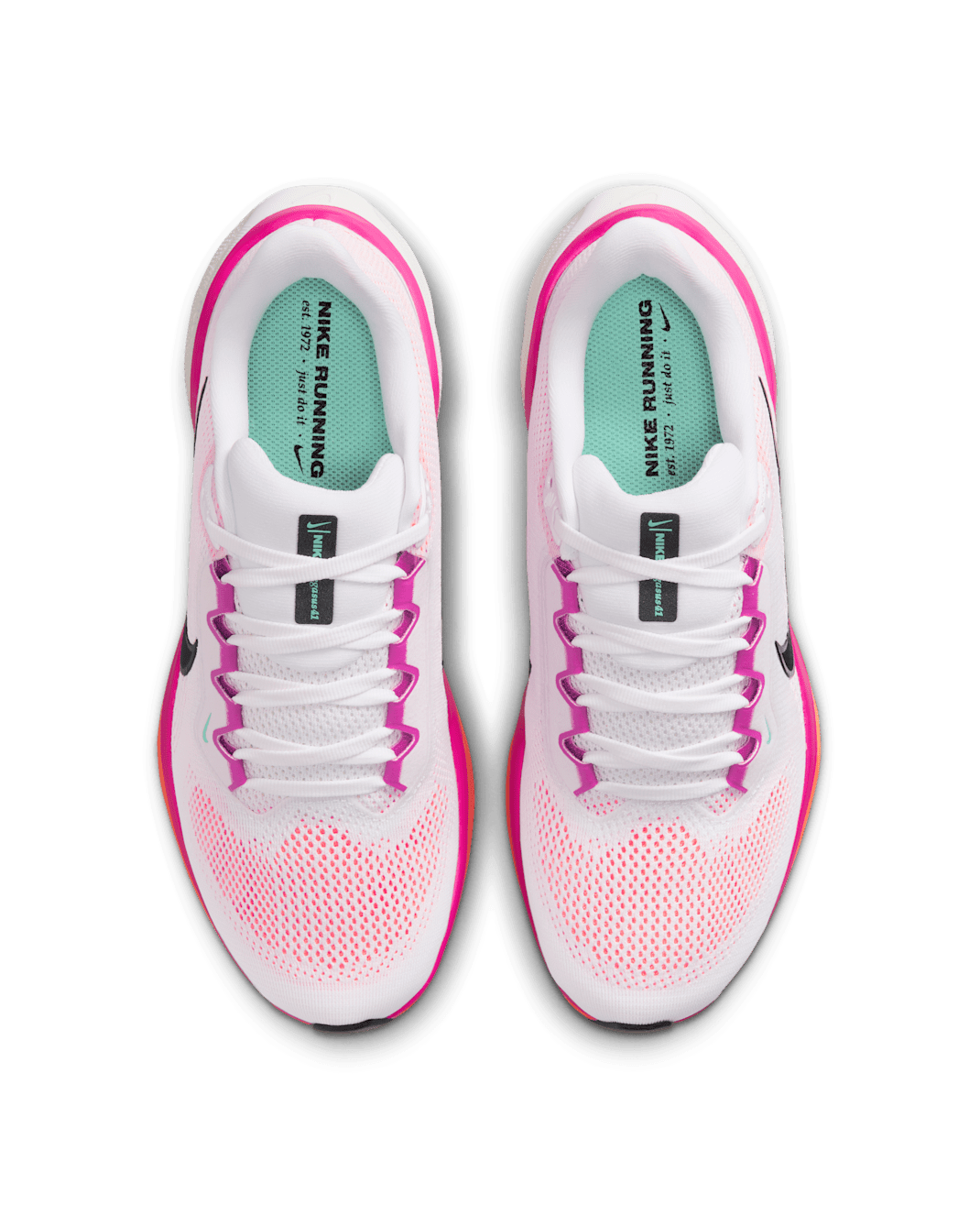 W AIR ZOOM PEGASUS 41 - White/Fire Pink/Orange Pulse/Black - 02