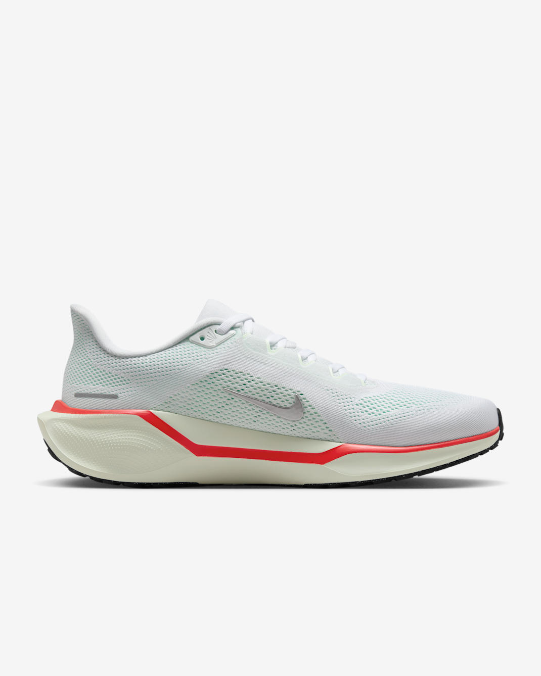 Nike Air Zoom Pegasus 41 (Men) - White/Barely Green/Bright Crimson/Metallic Silver