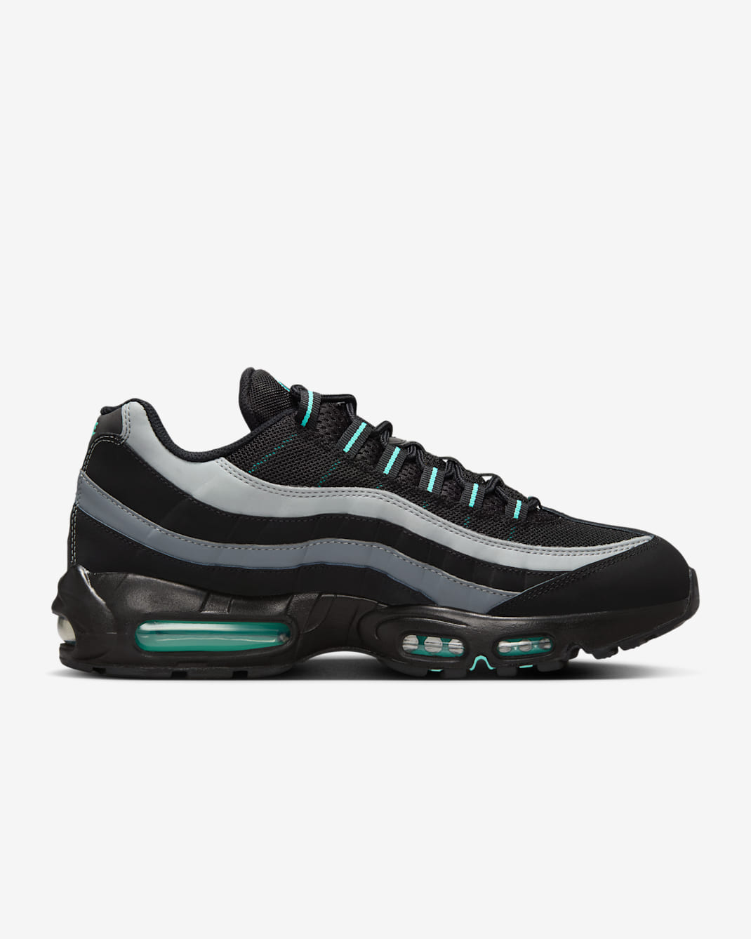 Nike Air Max 95 (Men) - Black/Cool Grey/Light Smoke Grey/Aurora Green