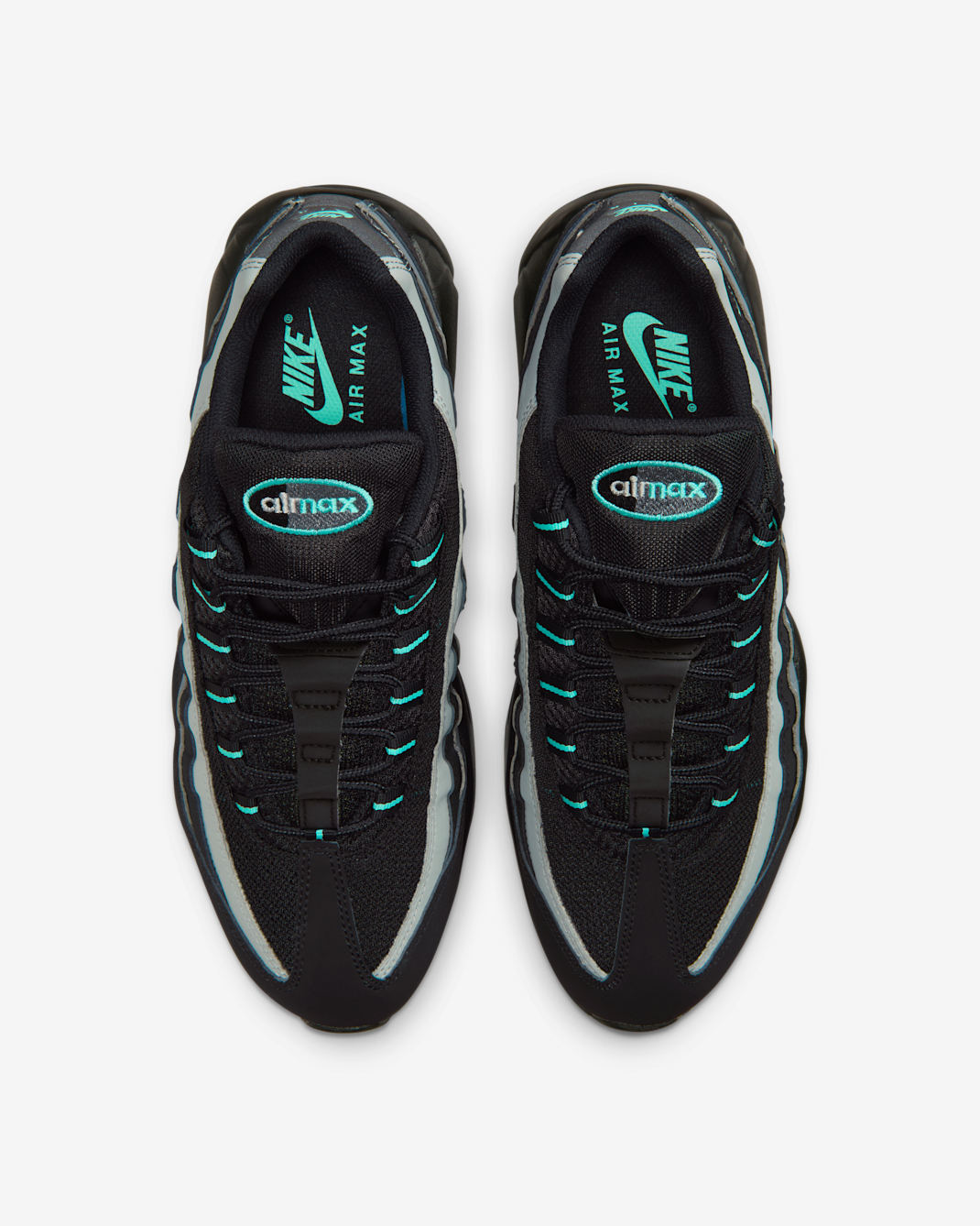 Nike Air Max 95 (Men) - Black/Cool Grey/Light Smoke Grey/Aurora Green