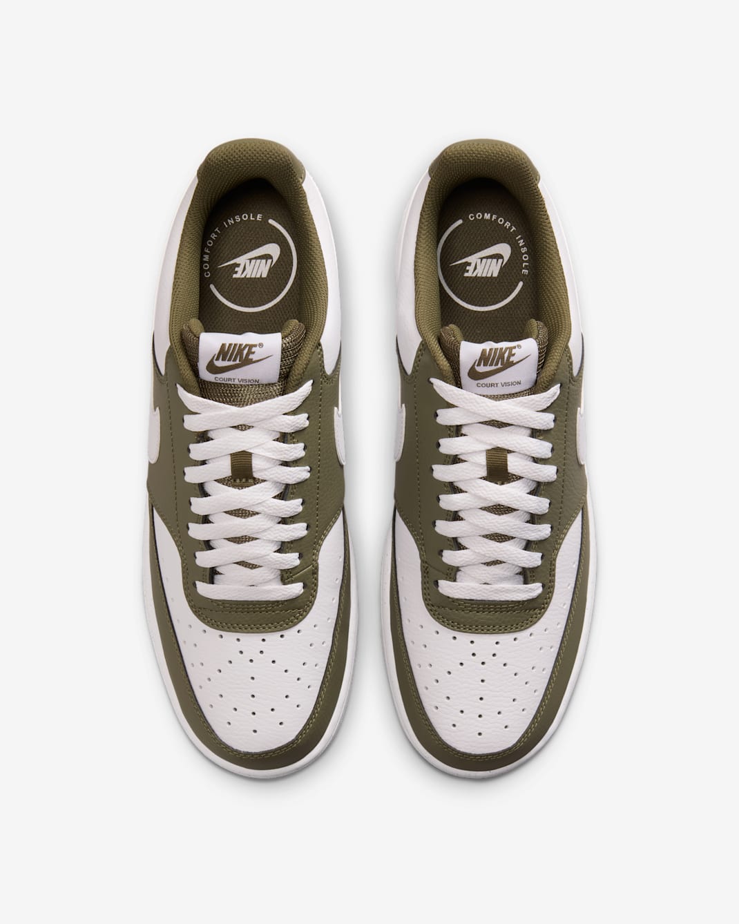 Nike Court Vision Low (Men) - Medium Olive/White